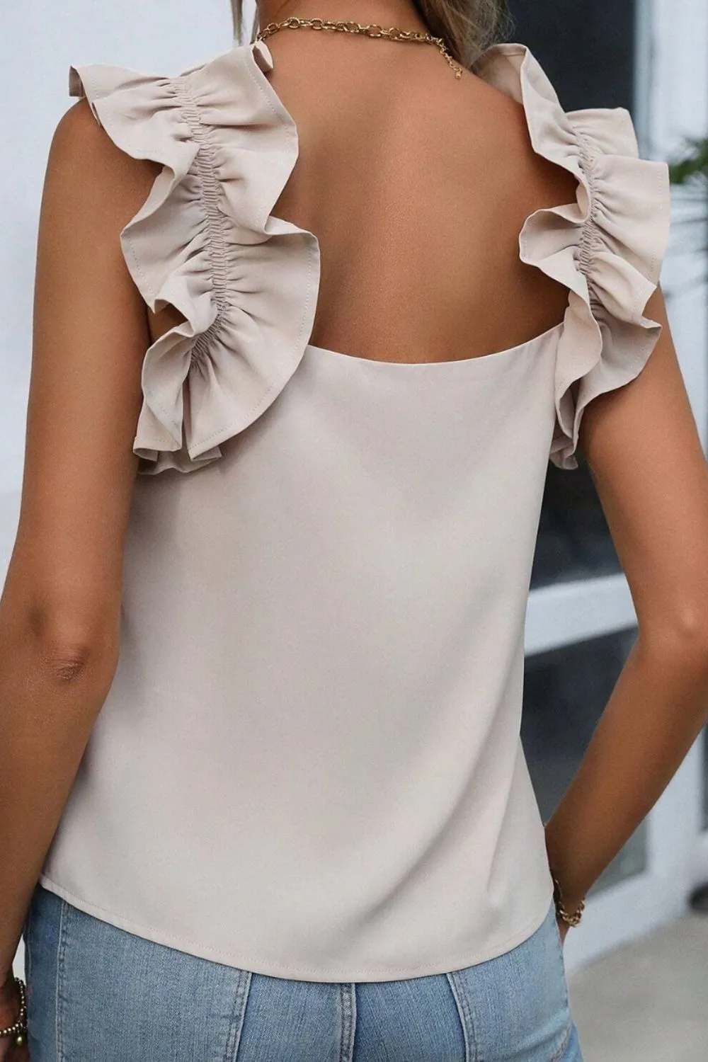 🌼 Ruffled Square Neck Tank 🌼