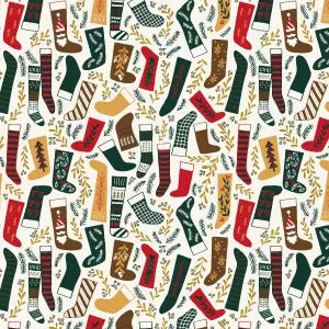 1/2 Yard - Merry Memories - Pleasant Surprises - Green Gold Metallic Fabric -YX104-GG1M