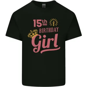 15th Birthday Girl 15 Year Old Princess Kids T-Shirt Childrens