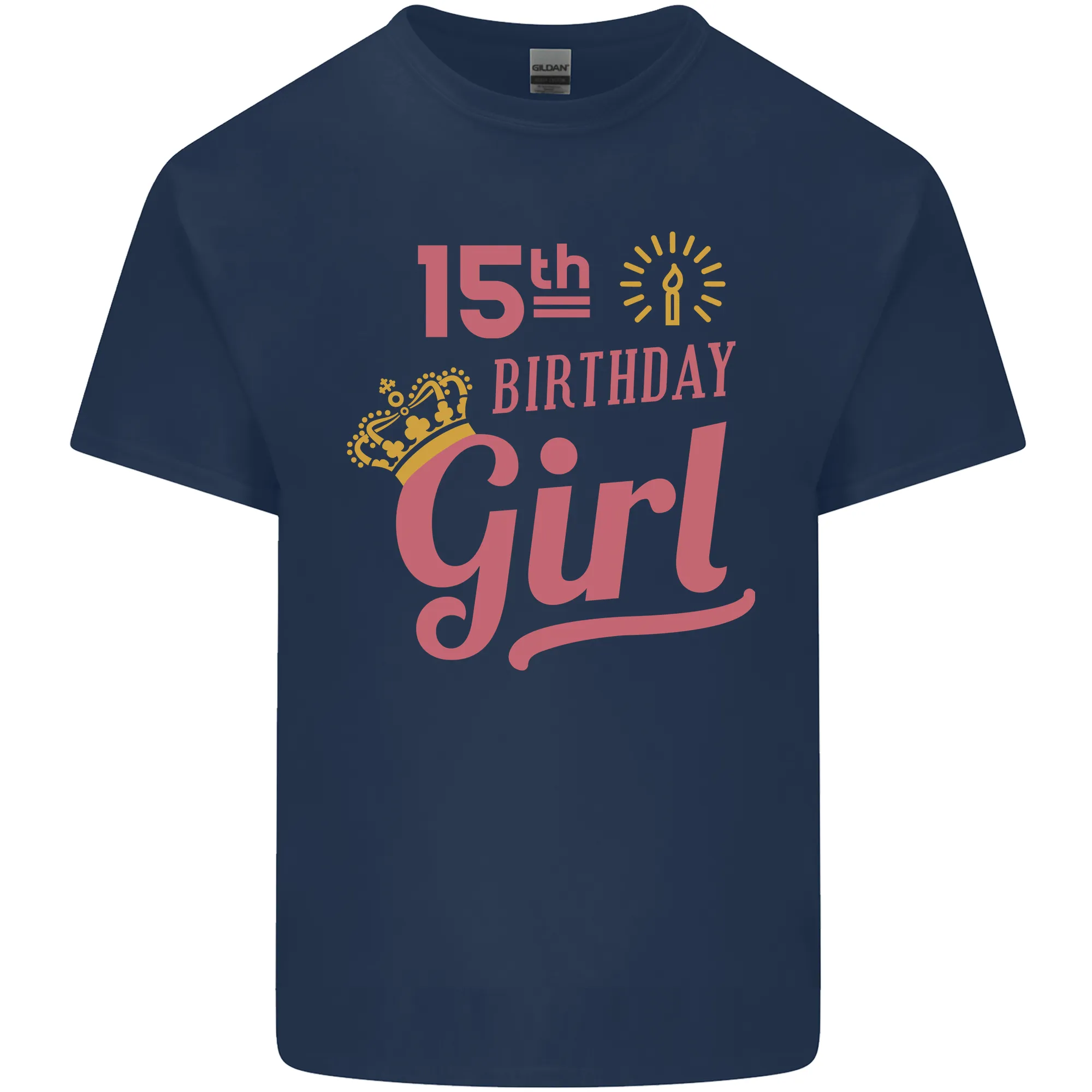 15th Birthday Girl 15 Year Old Princess Kids T-Shirt Childrens