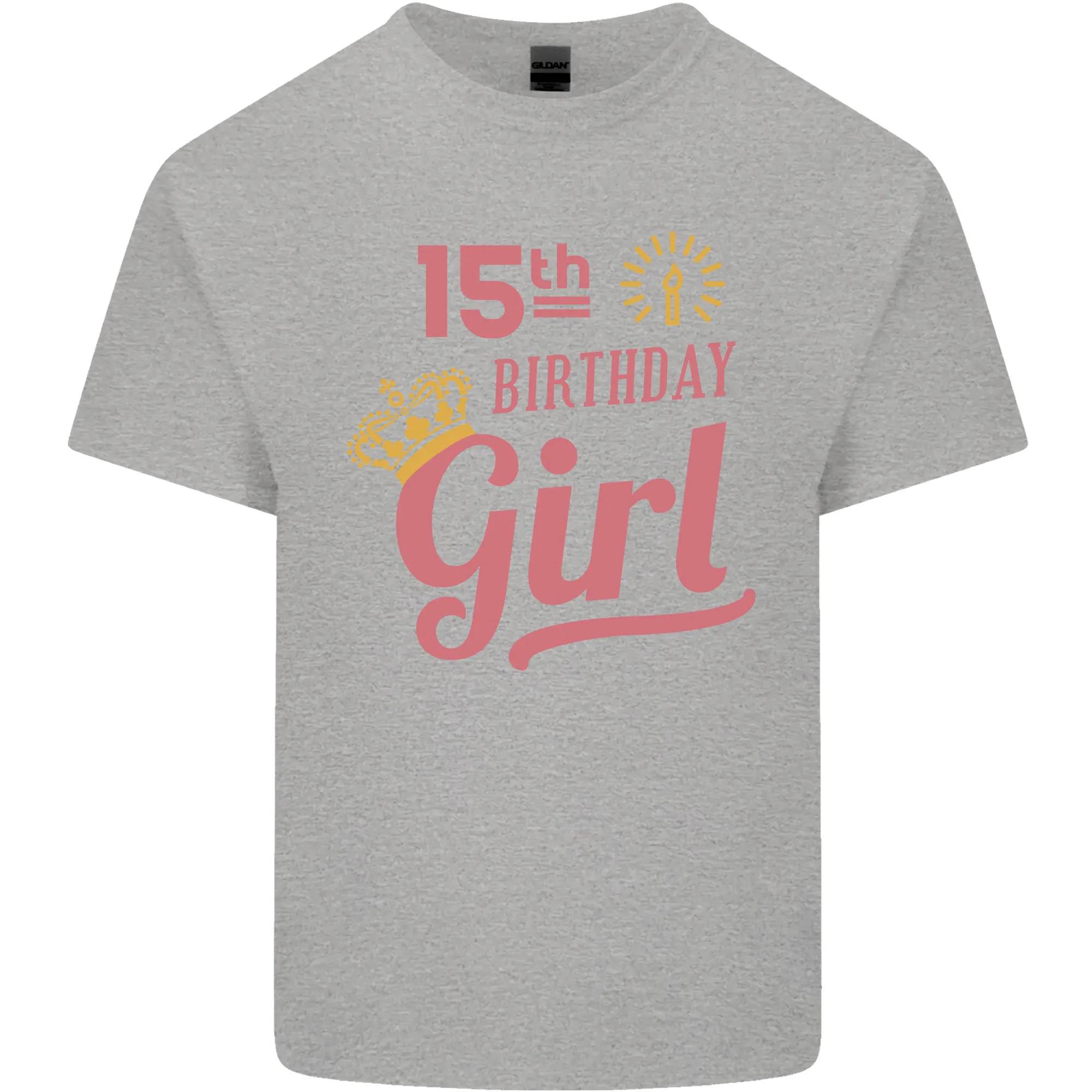 15th Birthday Girl 15 Year Old Princess Kids T-Shirt Childrens
