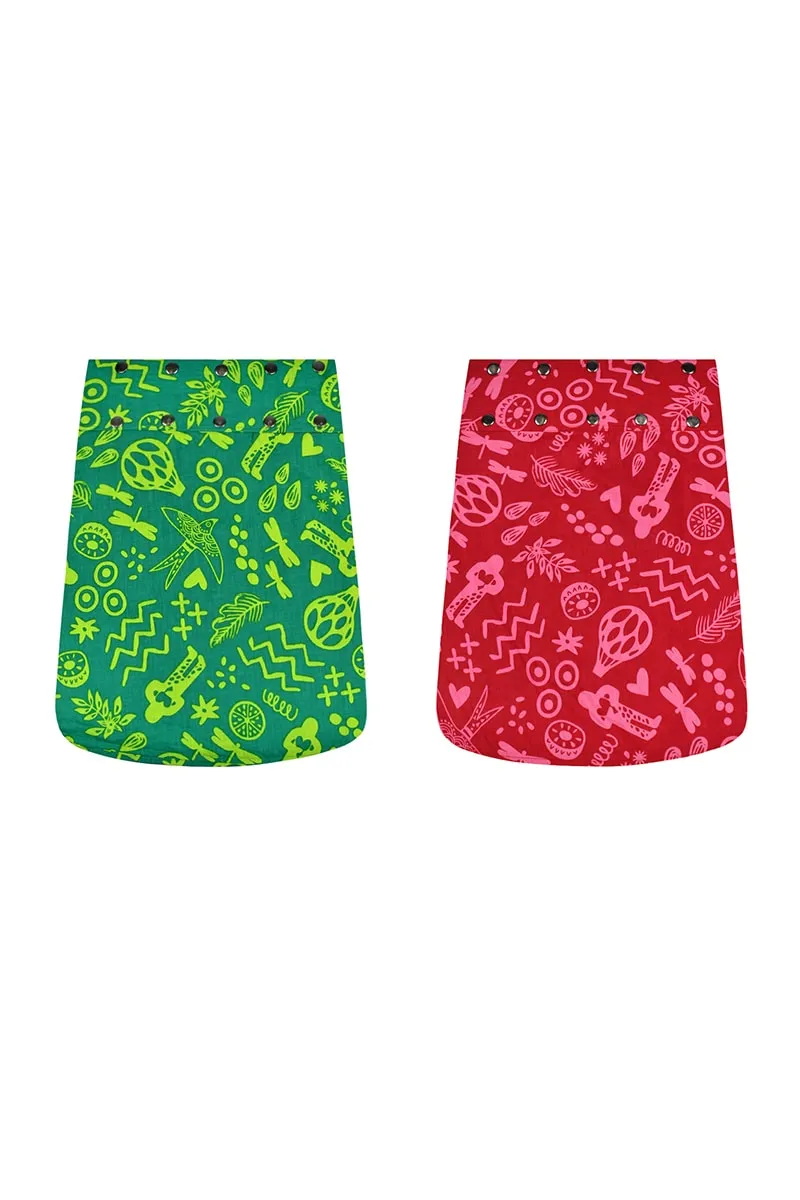 Aluula Short Reversible Button Skirt