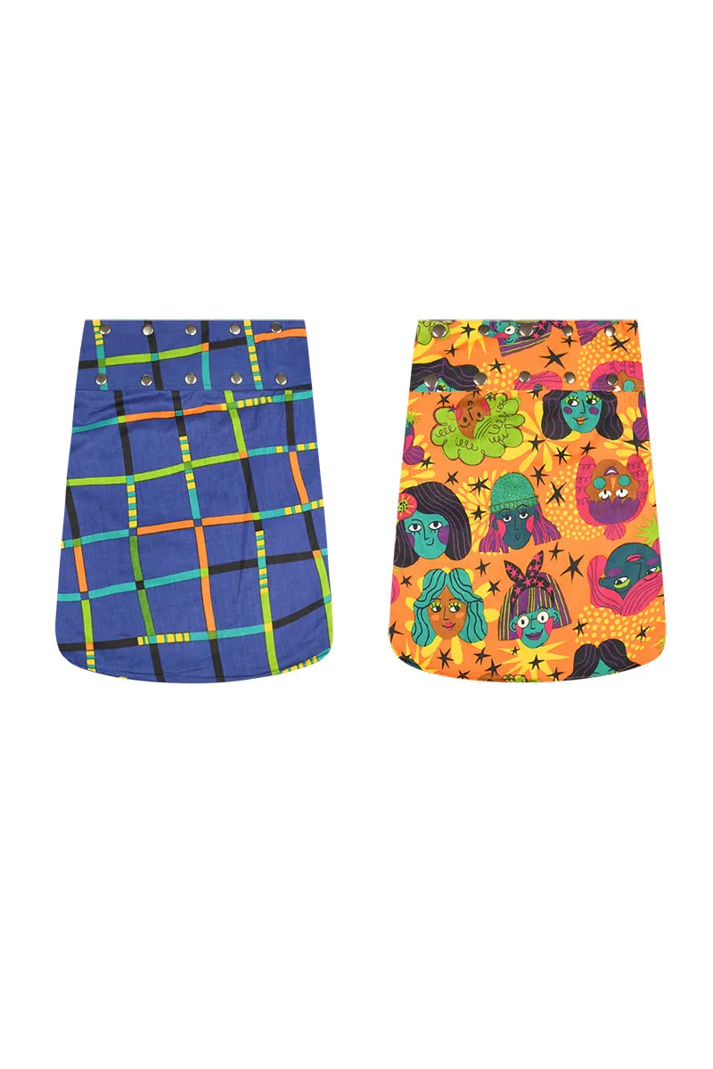 Aluula Short Reversible Button Skirt