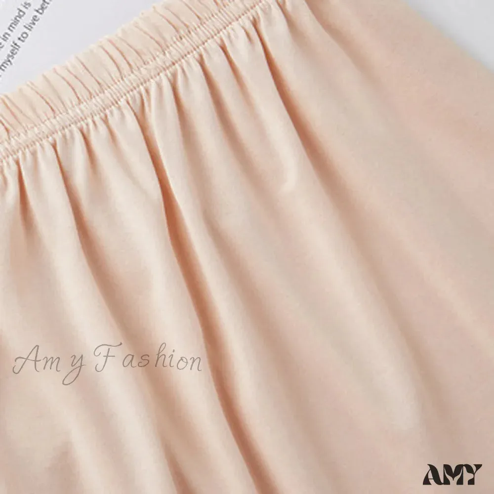 Amy Fashion - Extender Knee Lace Slip Hollow Skirts