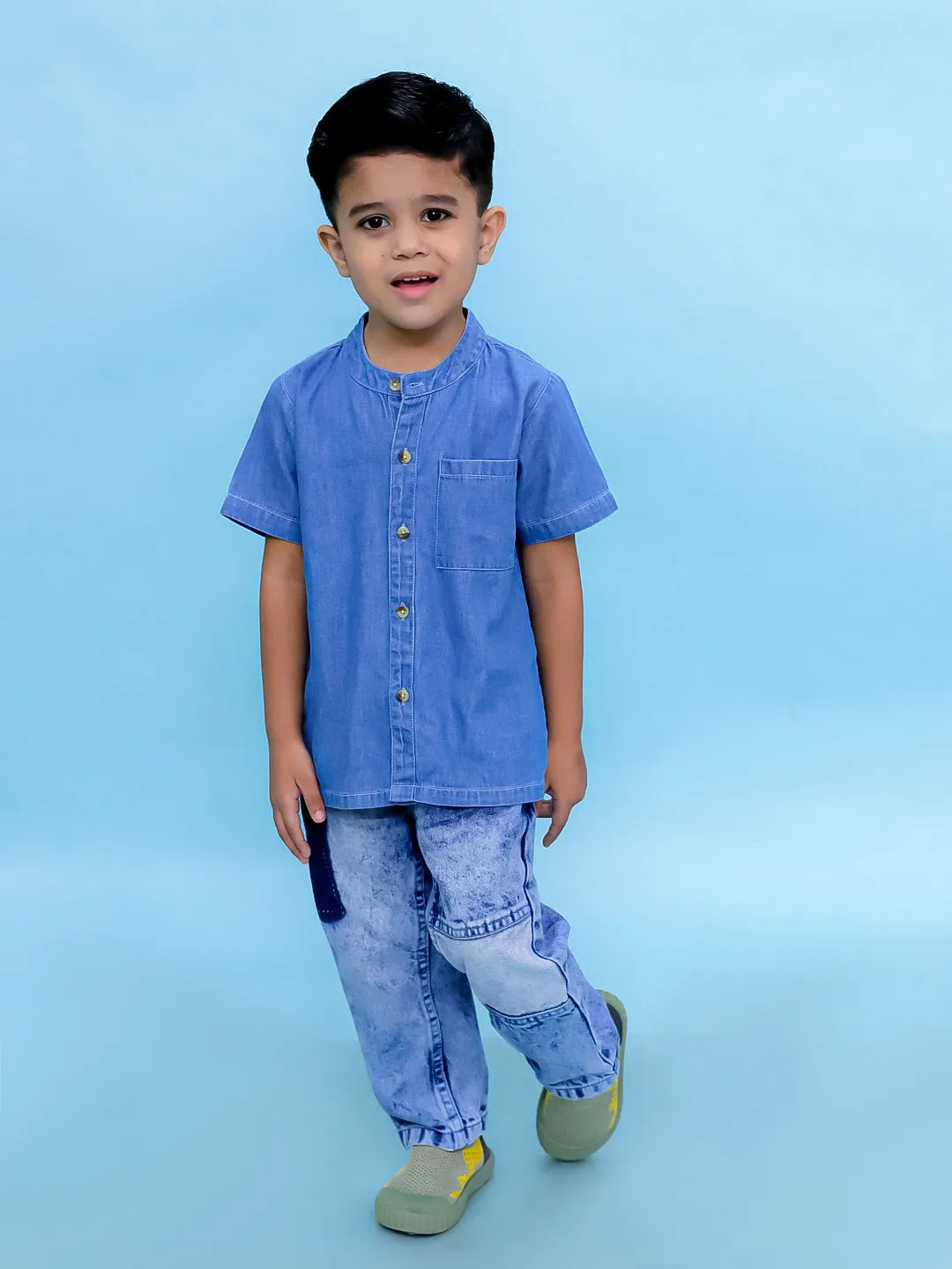 Boys Chambray Shirt Light