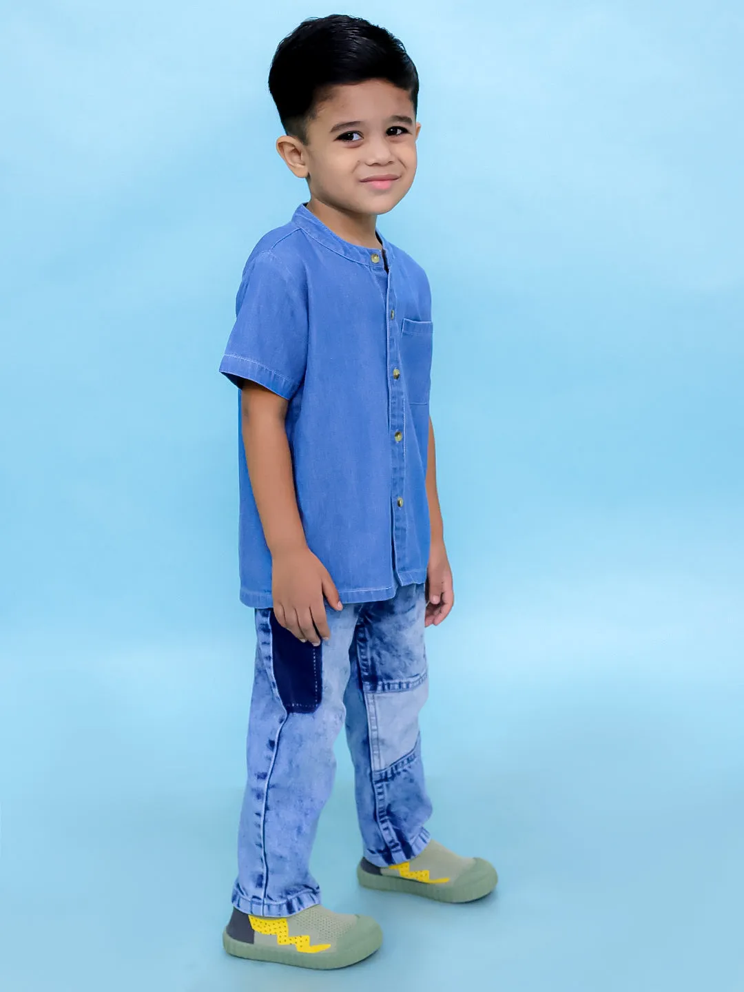 Boys Chambray Shirt Light