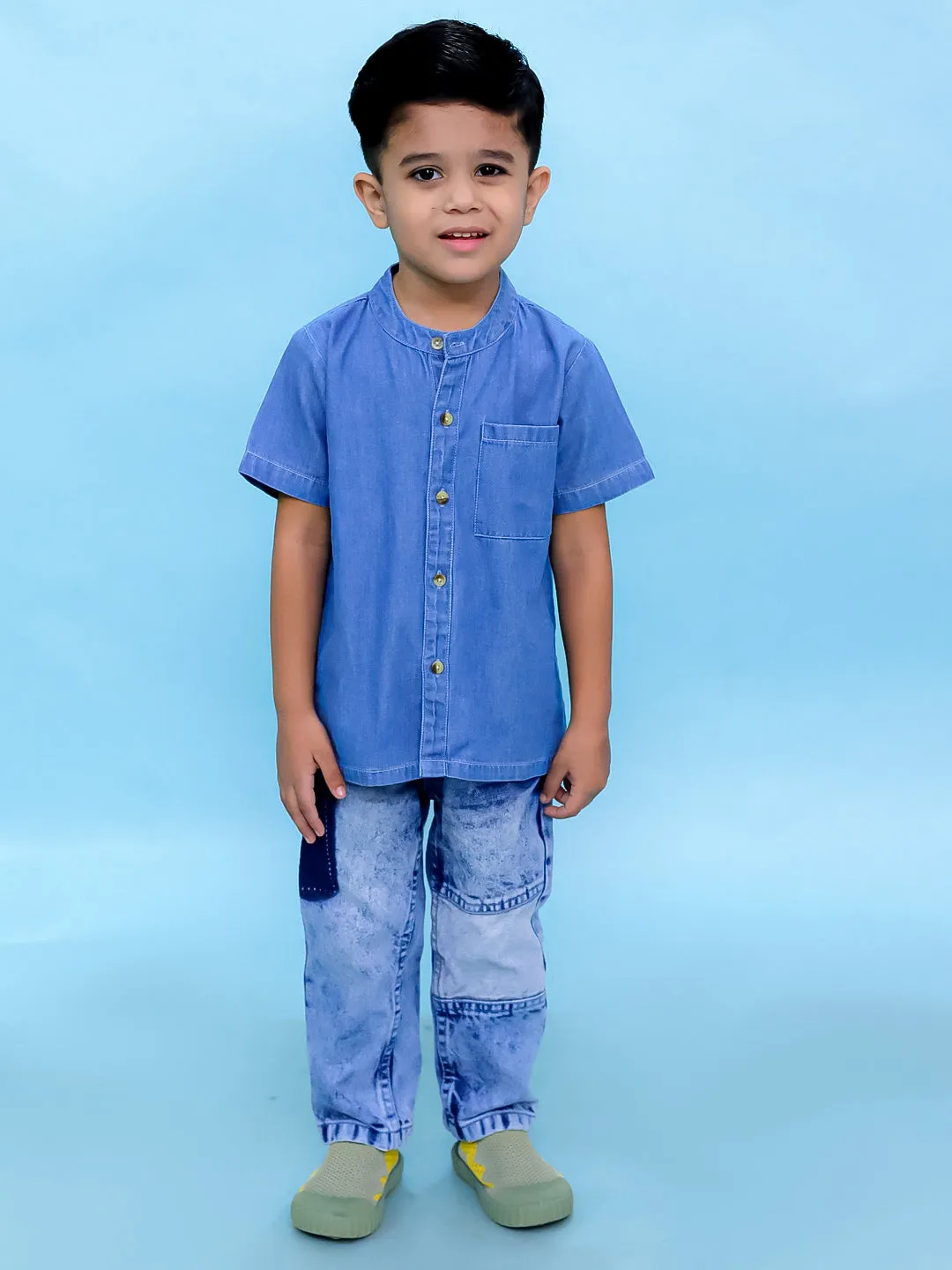 Boys Chambray Shirt Light