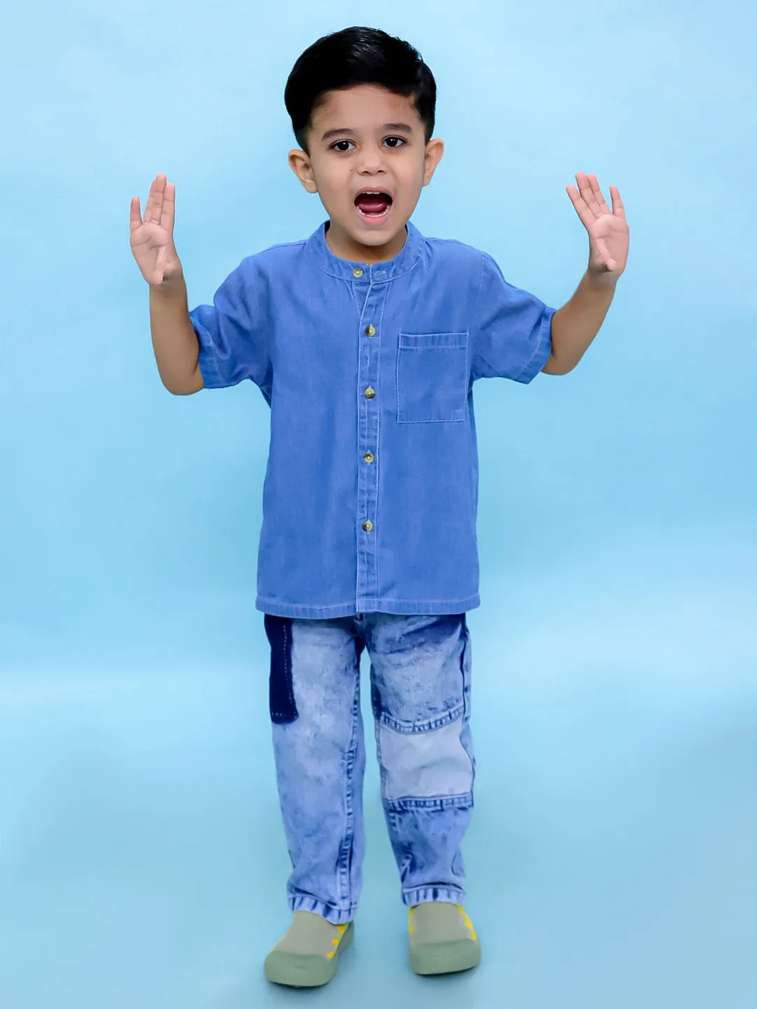 Boys Chambray Shirt Light