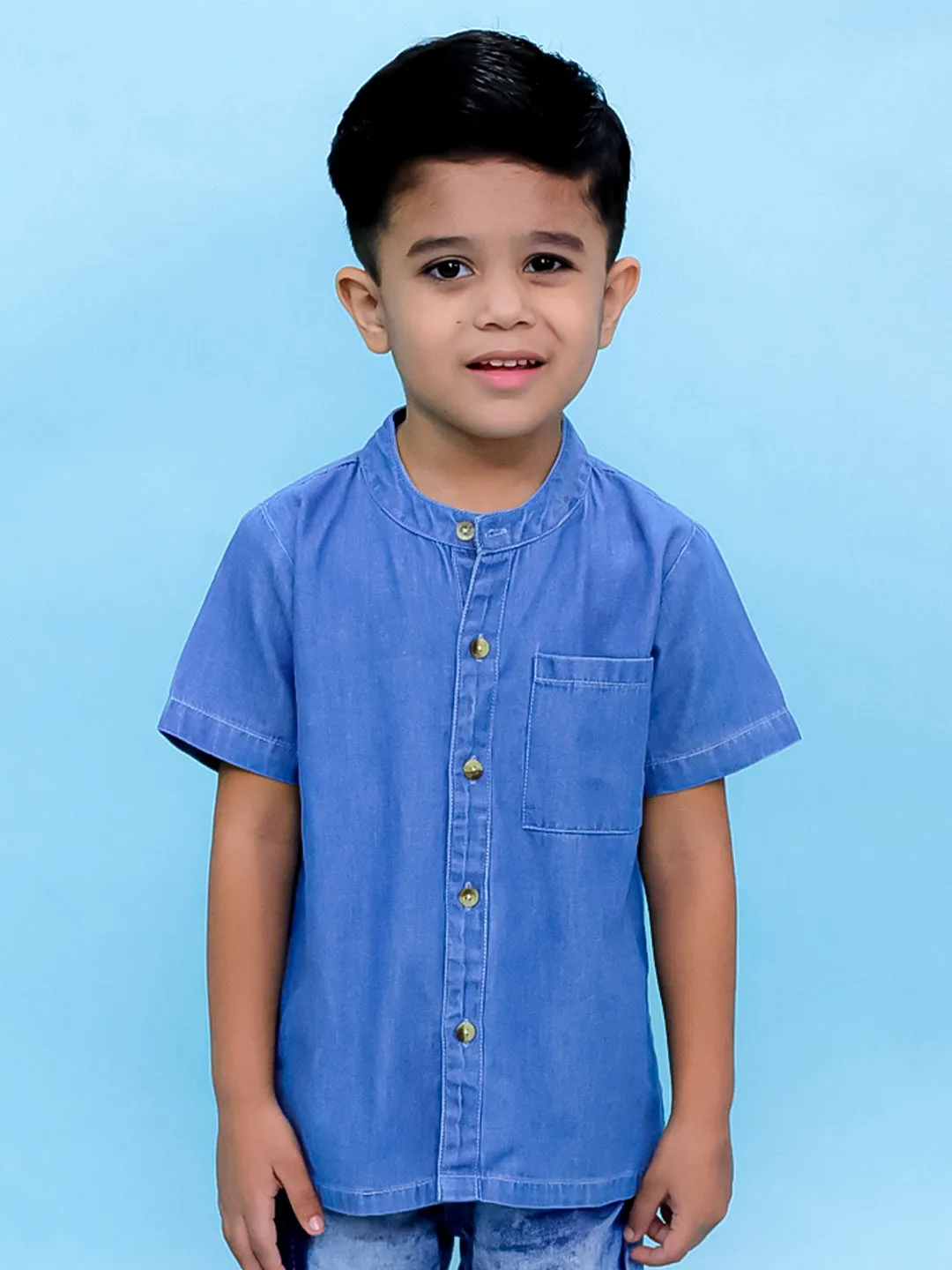 Boys Chambray Shirt Light