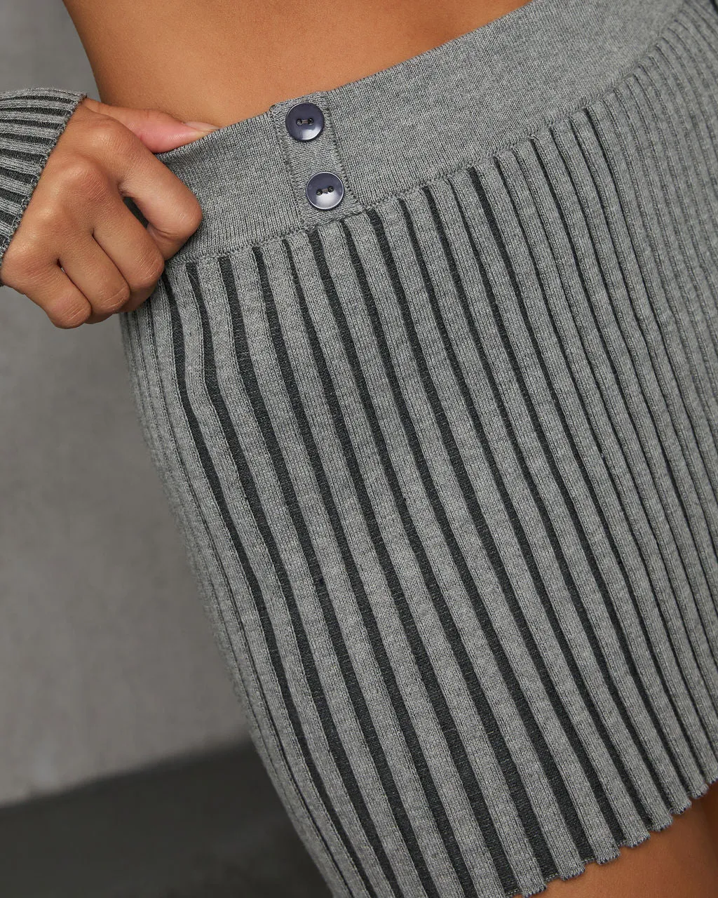 Come Closer Ribbed Mini Skirt