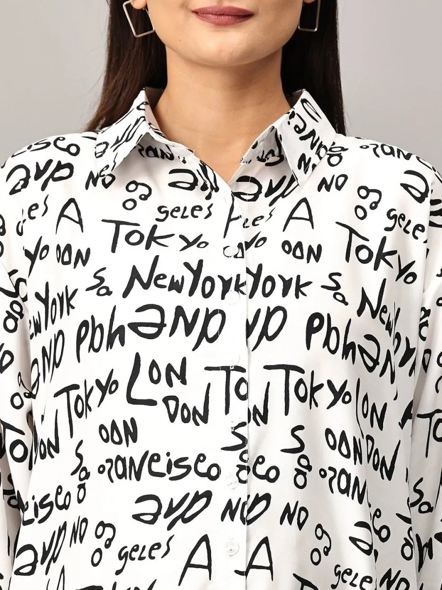 Day In Tokyo Maternity and Nursing OverSized Shirt Dress