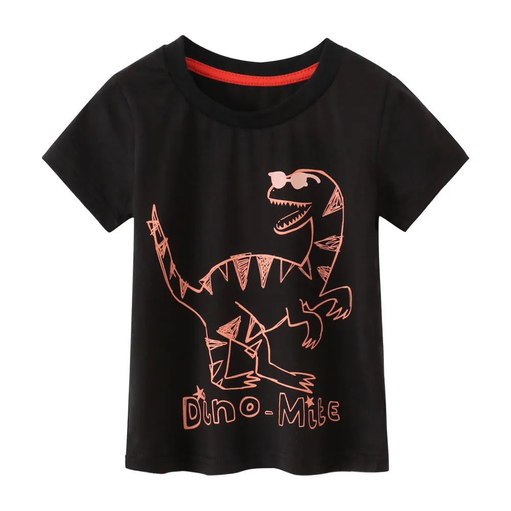 Dinosaur Black Print T-shirt