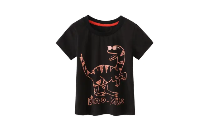 Dinosaur Black Print T-shirt