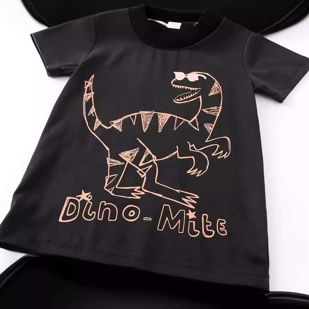 Dinosaur Black Print T-shirt
