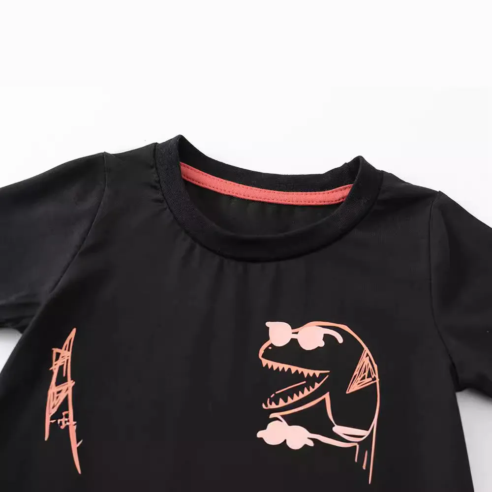 Dinosaur Black Print T-shirt