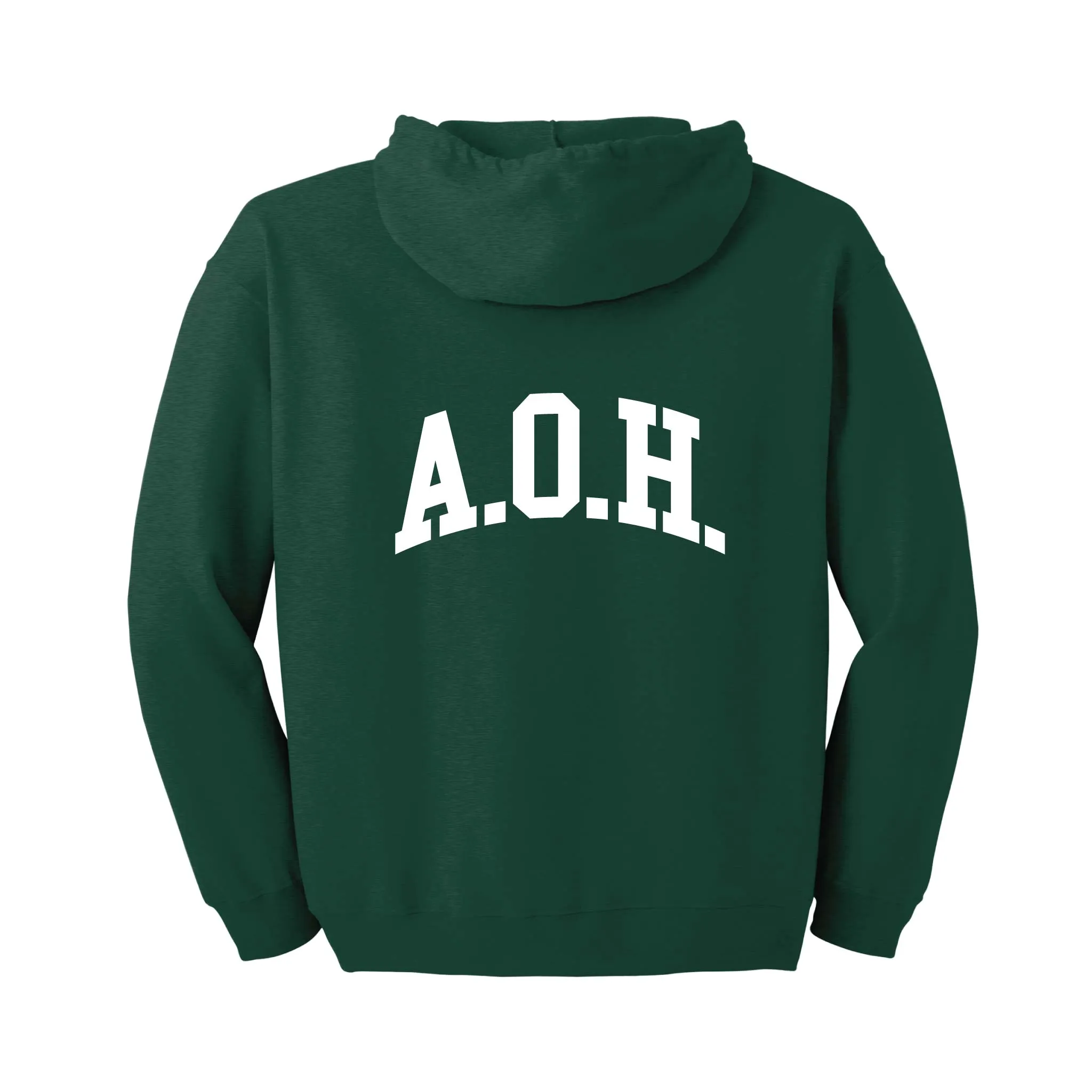 Double Print A.O.H. Full-Zip Hooded Sweatshirt - 8 oz., 50/50 Blend