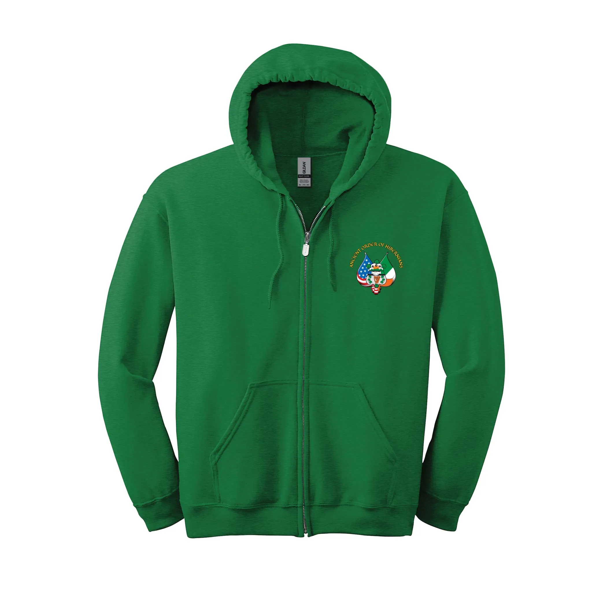 Double Print A.O.H. Full-Zip Hooded Sweatshirt - 8 oz., 50/50 Blend