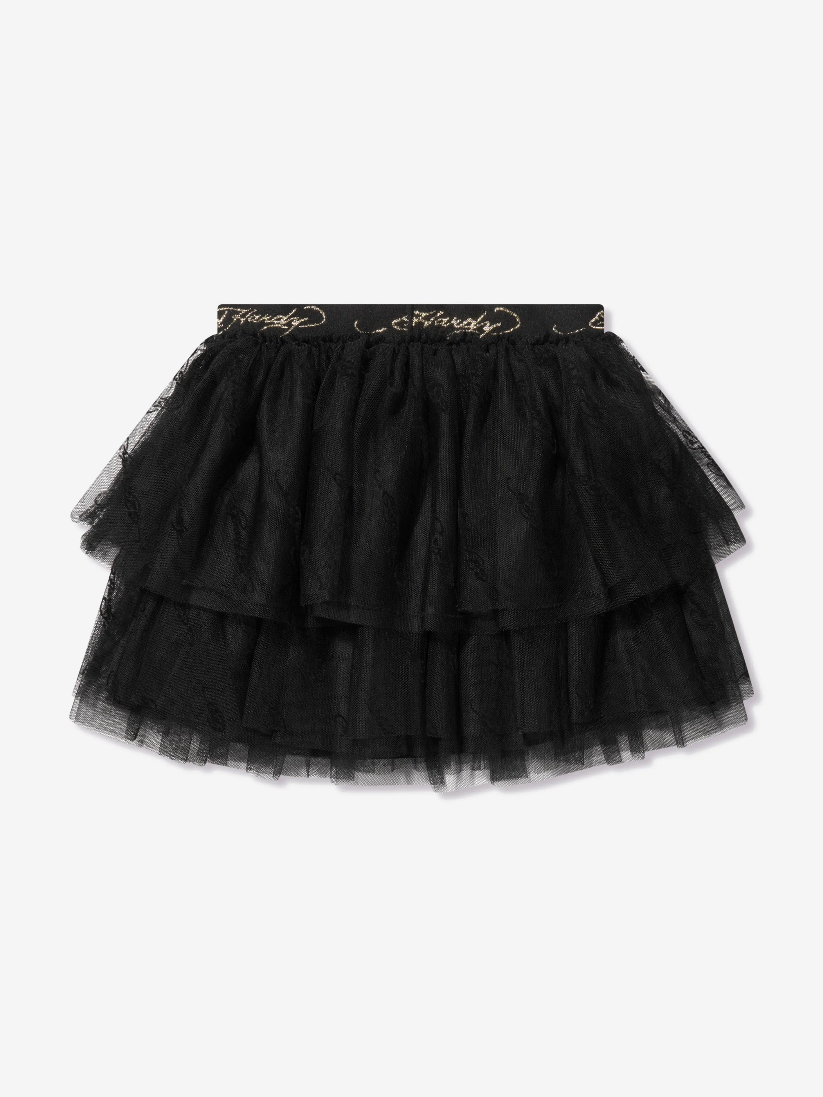 ED Hardy Girls Tulle Skirt in Black