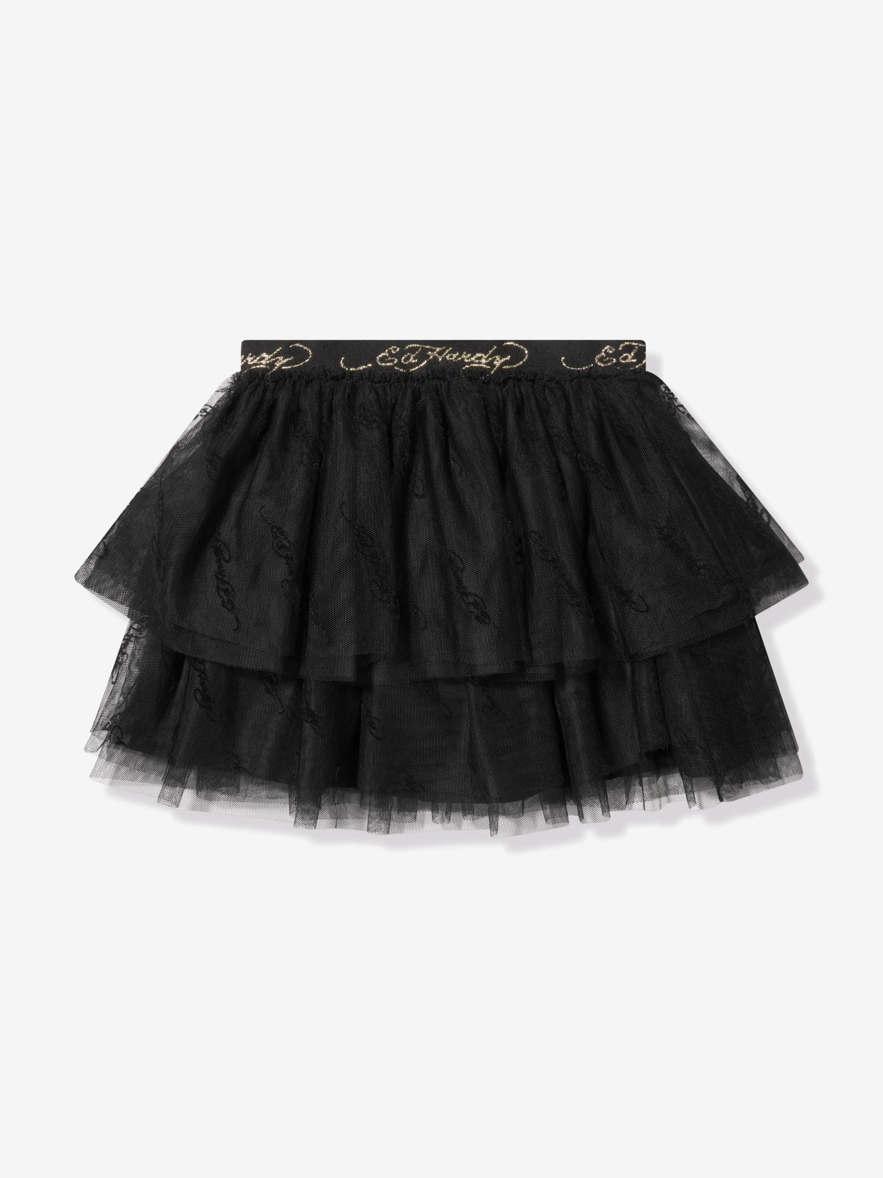 ED Hardy Girls Tulle Skirt in Black