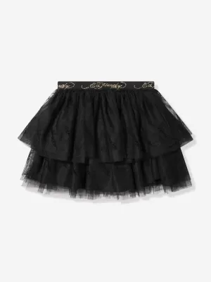 ED Hardy Girls Tulle Skirt in Black