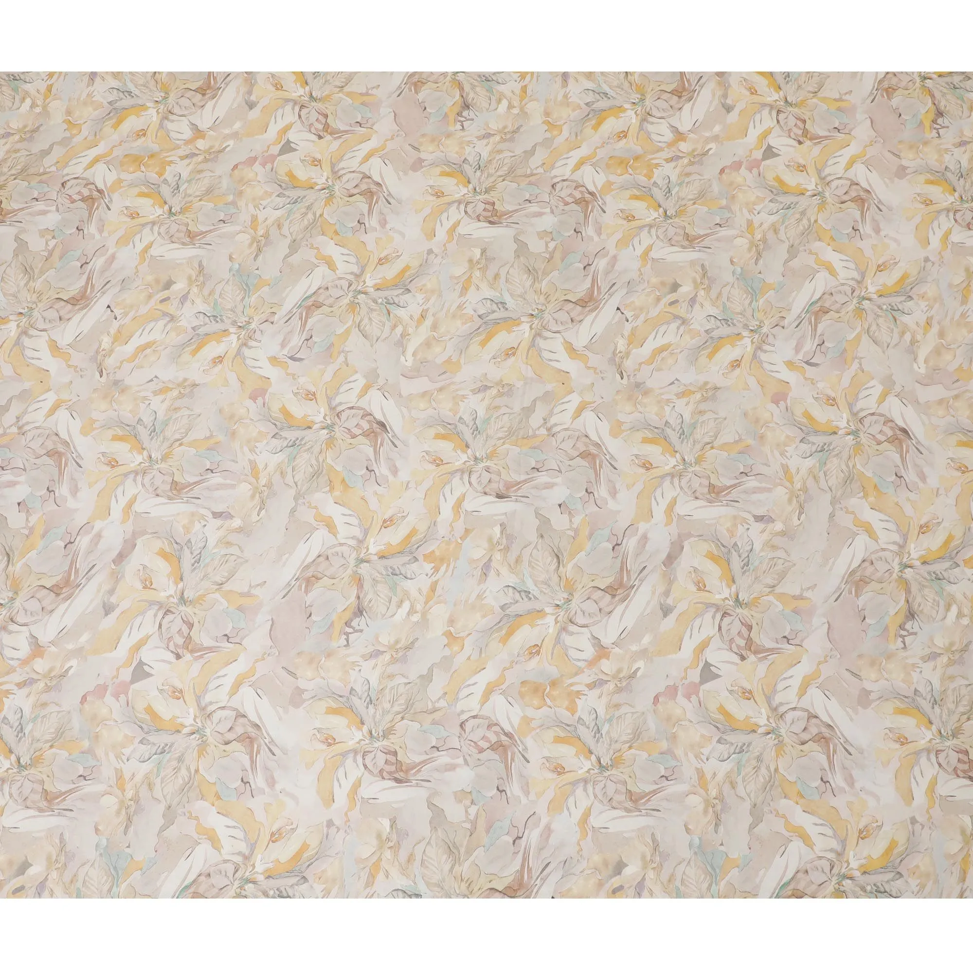 Elegant Floral Viscose Crepe Fabric - 110cm Wide, Luxurious Drapery, Buy in Meters-D18097