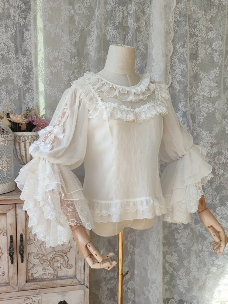 Elegant Victorian Ruffled Blouse