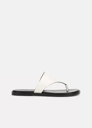 Ellis Leather Thong Sandal - Milk