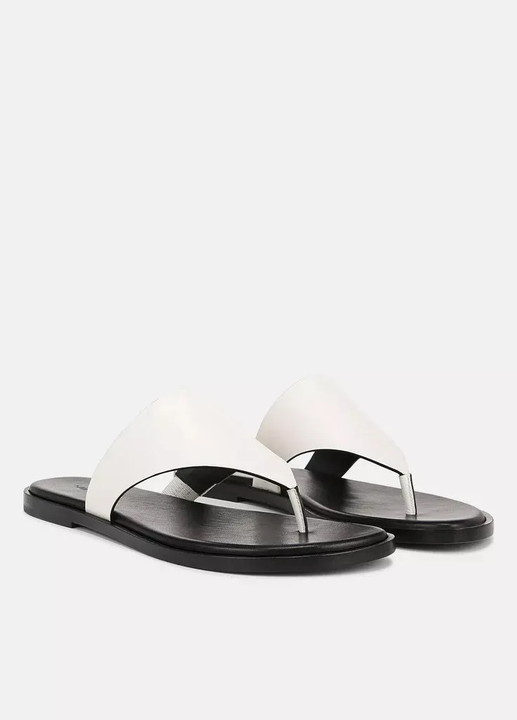 Ellis Leather Thong Sandal - Milk