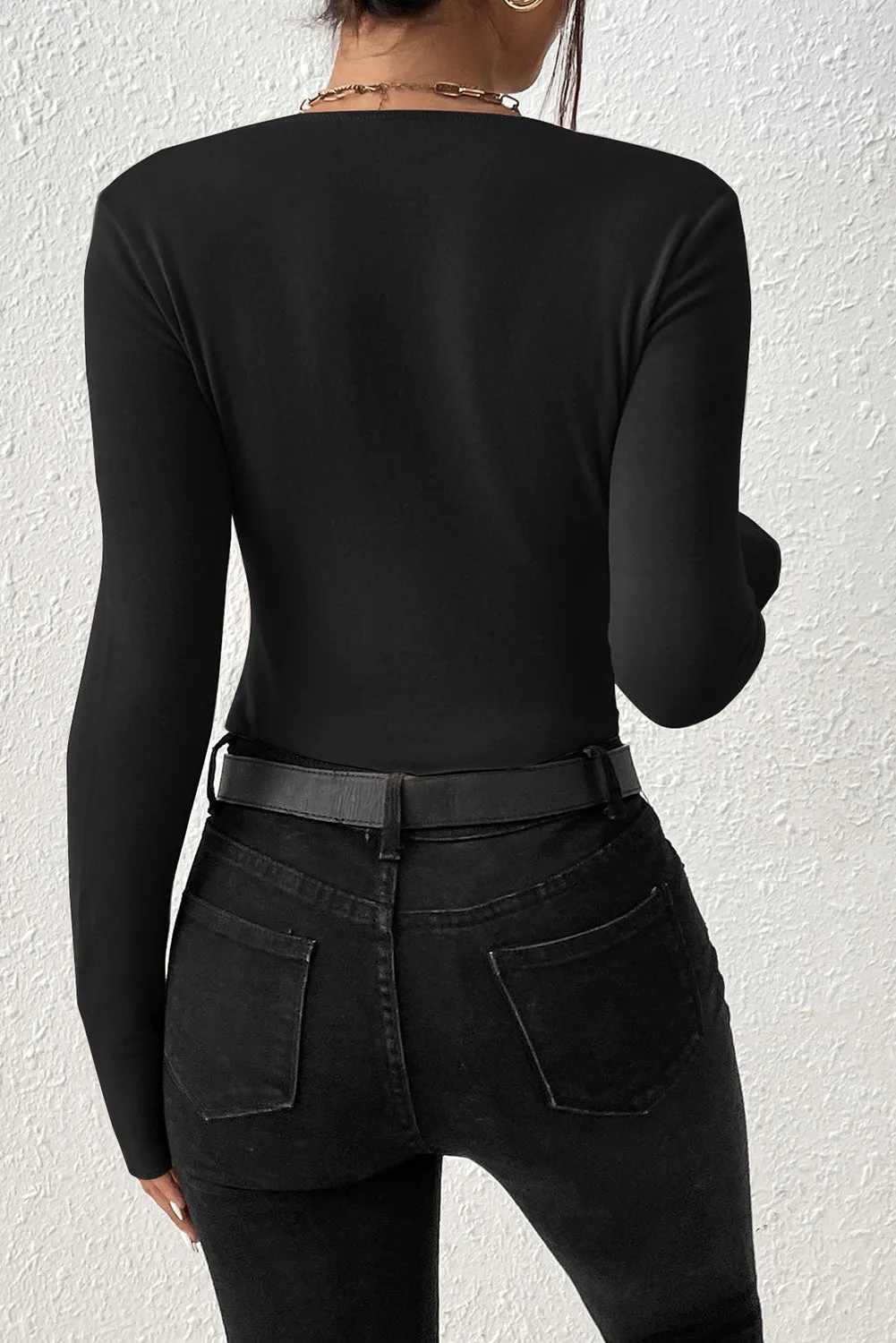Exposed Seam Long Sleeve Bodysuit