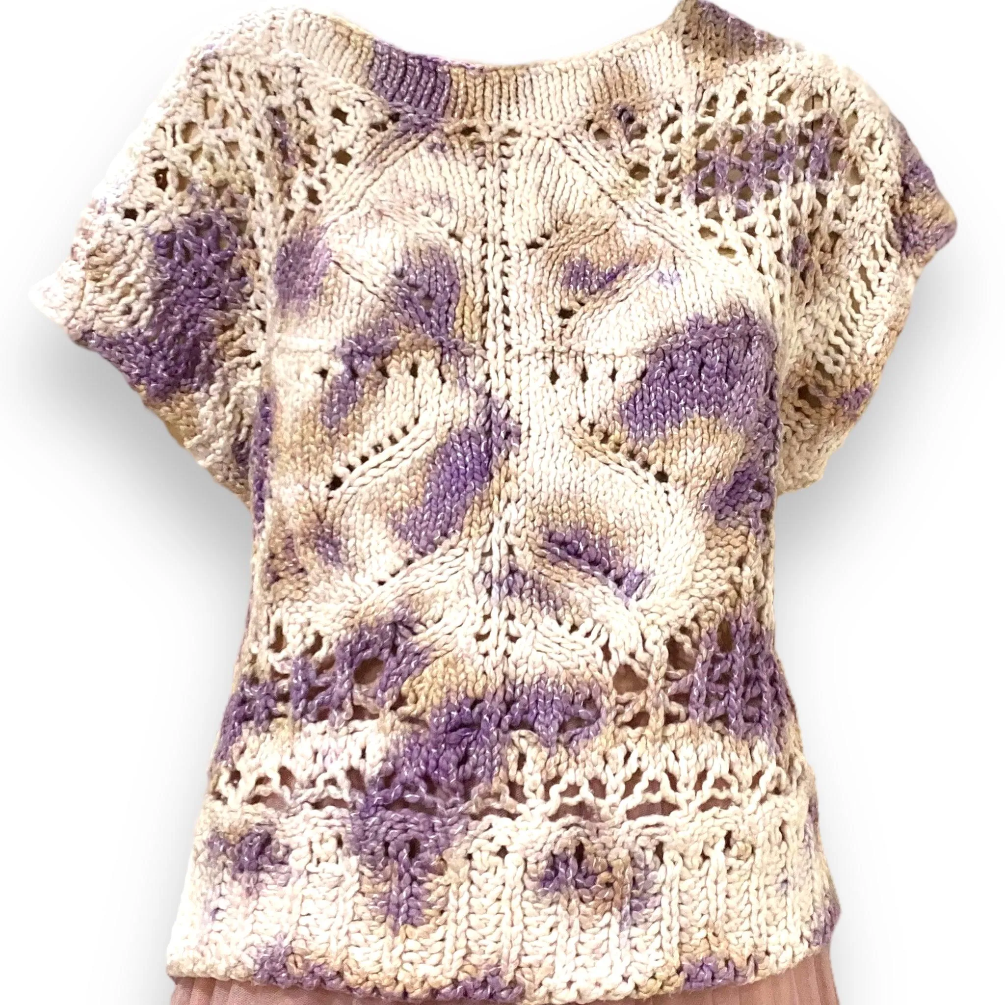 Free People Tie Dyed Crochet Sweater