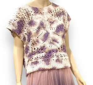 Free People Tie Dyed Crochet Sweater