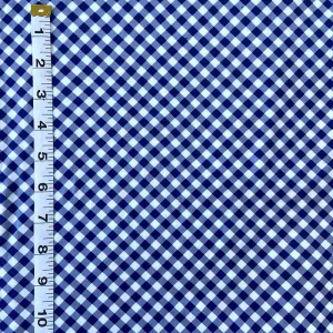 Jersey Knit Print | Blue Gingham
