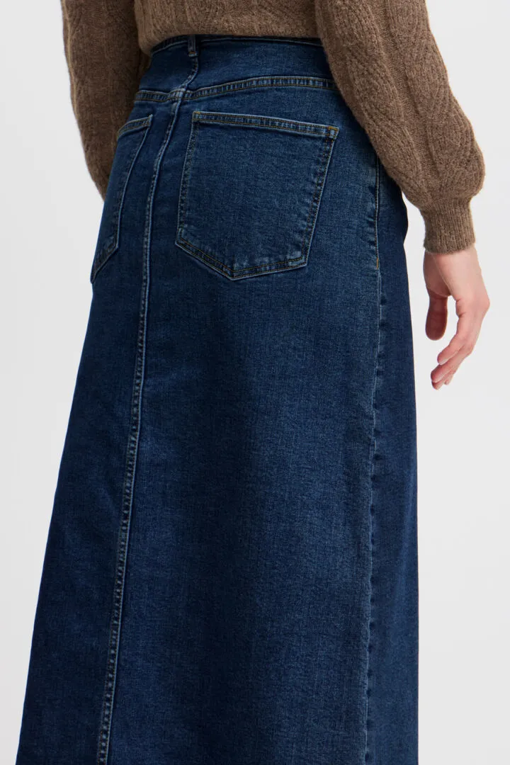 Leya Skirt - Medium Blue Denim