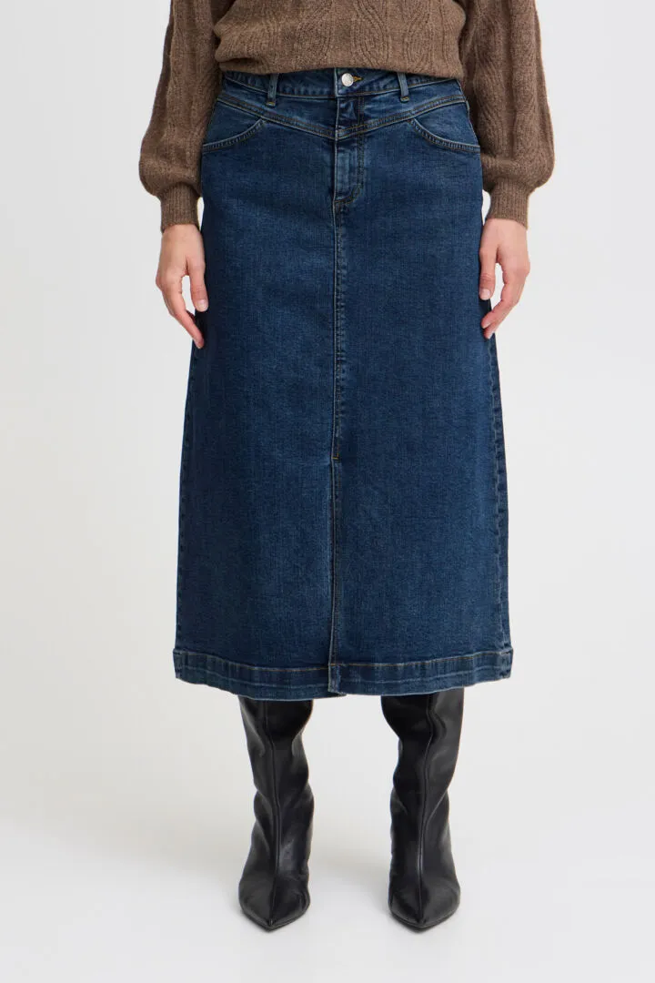 Leya Skirt - Medium Blue Denim