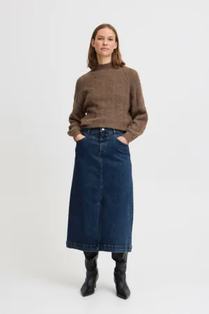 Leya Skirt - Medium Blue Denim