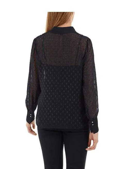 Marc Cain Collections Bow Neck Blouse Midnight Blue NC 51.18 W41 395