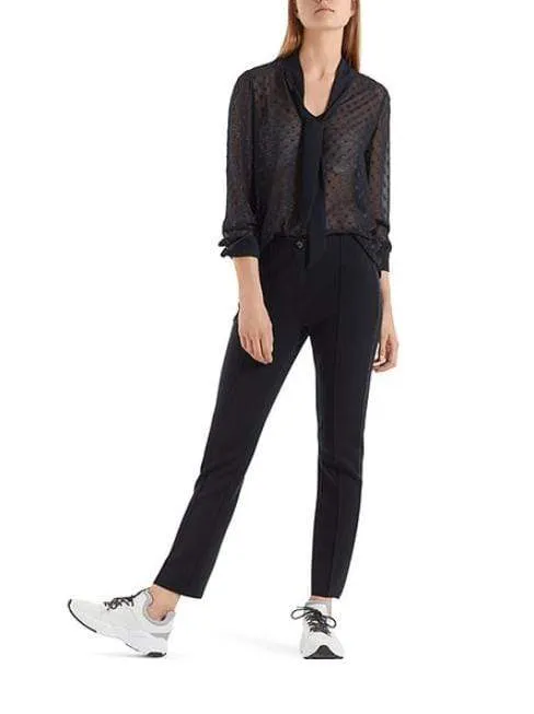 Marc Cain Collections Bow Neck Blouse Midnight Blue NC 51.18 W41 395
