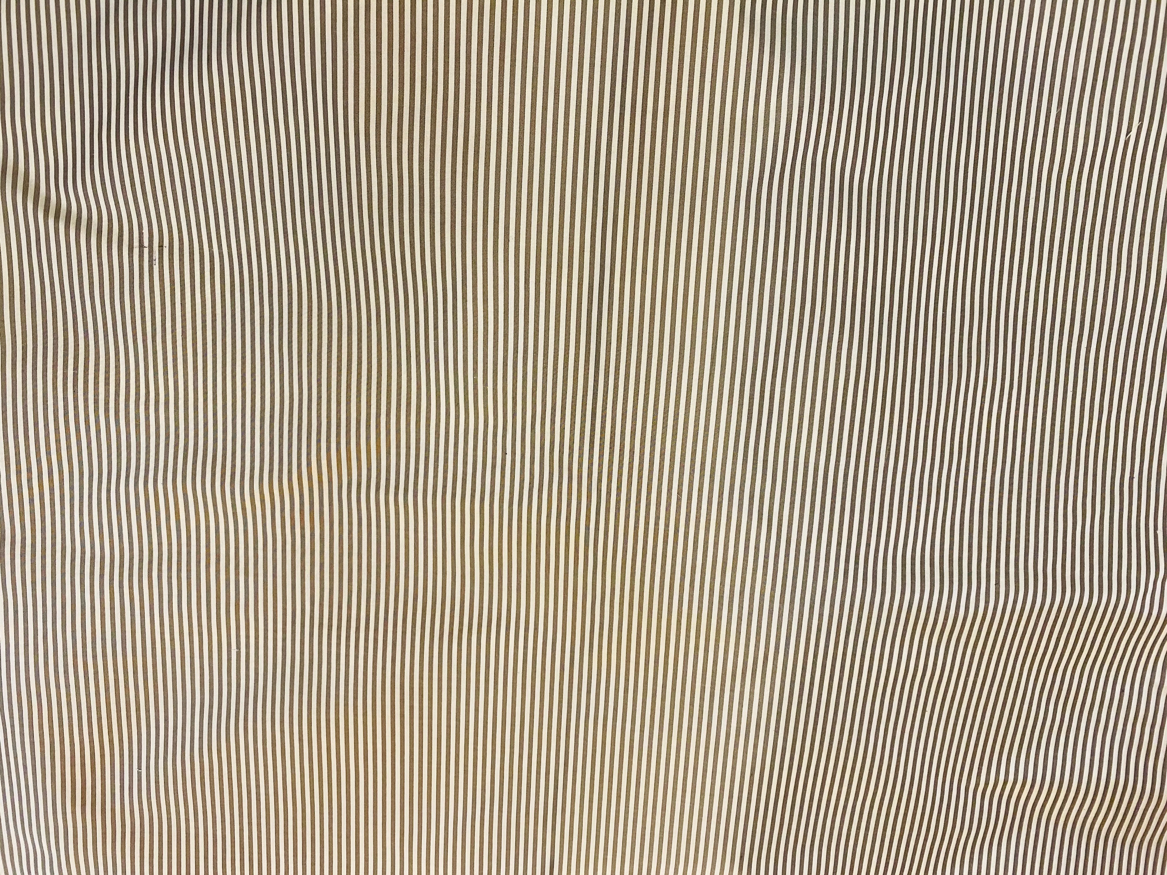 NEW Lady Bernadette 100% Silk Taffeta Fabric with Old Gold and Yellow 1/8” Pin Stripes SB_8_43
