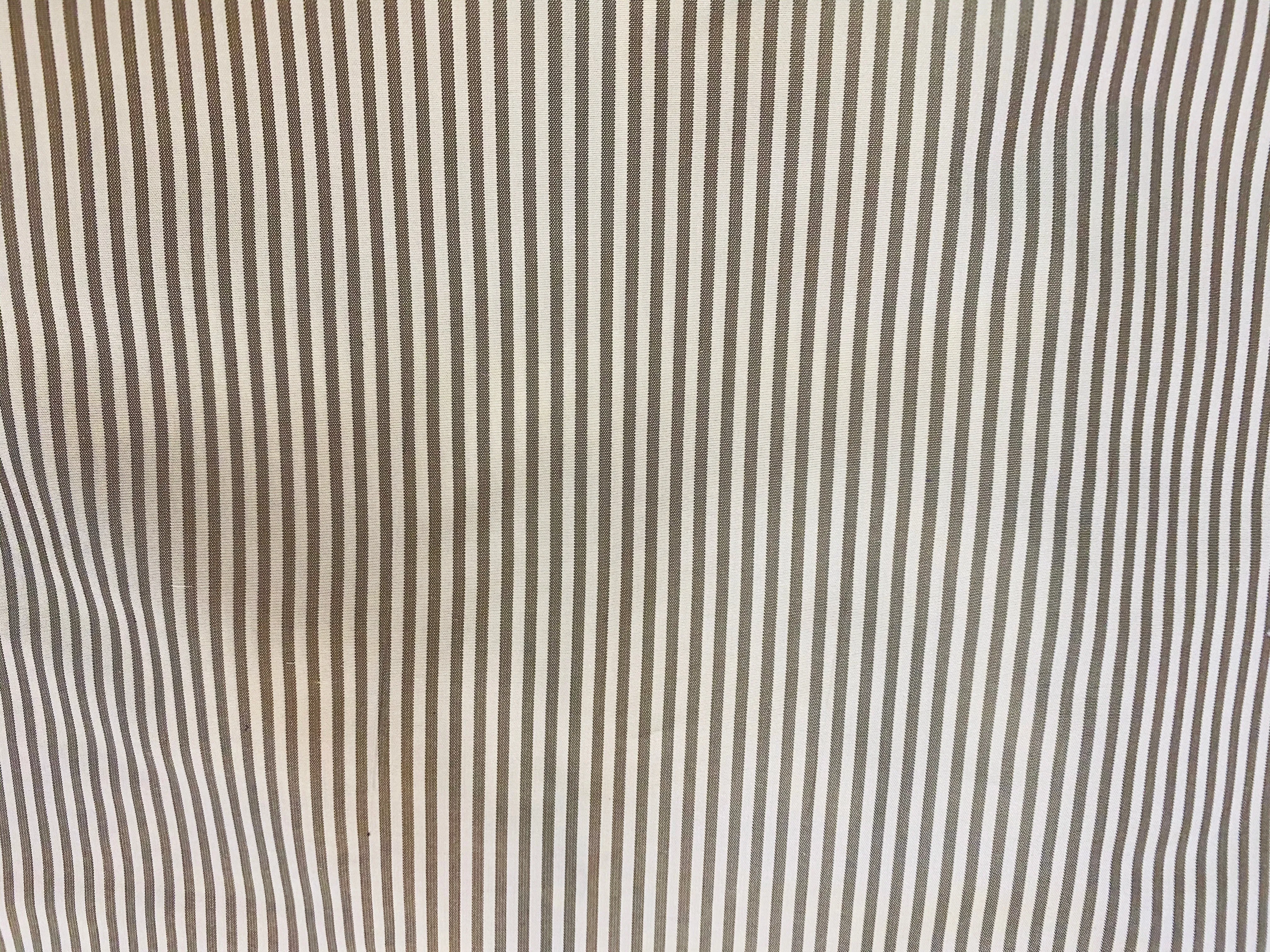 NEW Lady Bernadette 100% Silk Taffeta Fabric with Old Gold and Yellow 1/8” Pin Stripes SB_8_43