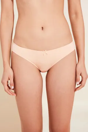 Pima Stretch Cotton Bikini in Buff