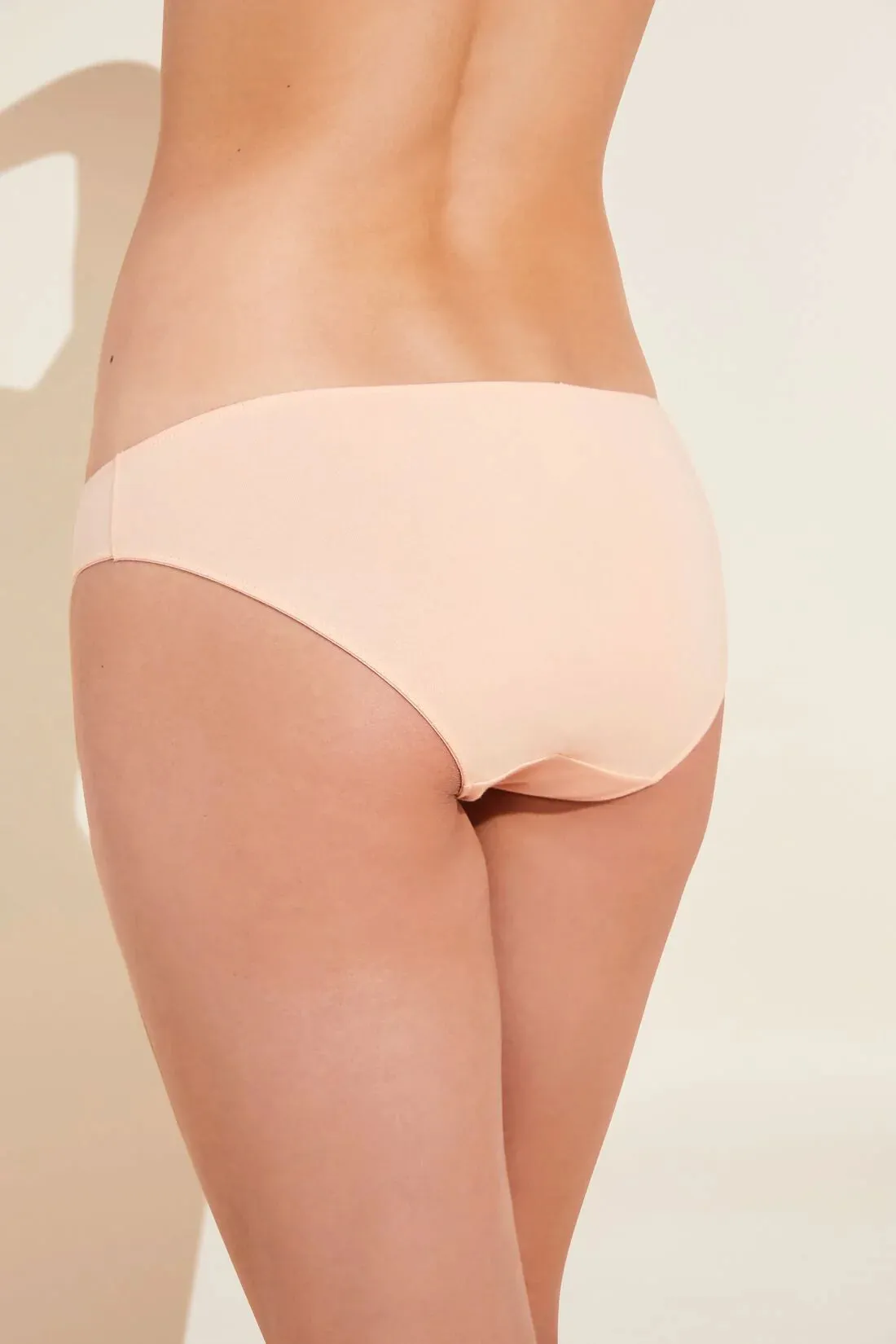 Pima Stretch Cotton Bikini in Buff