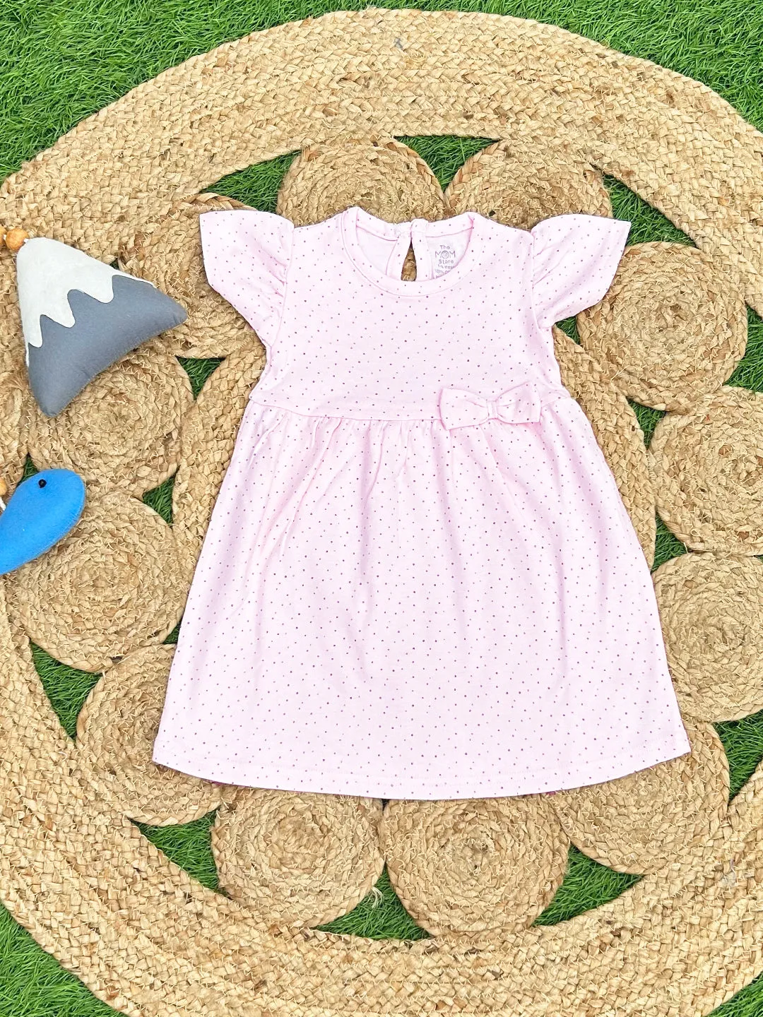 Polka Dotted Girls Casual Dress