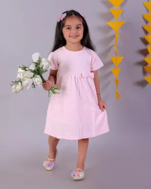 Polka Dotted Girls Casual Dress