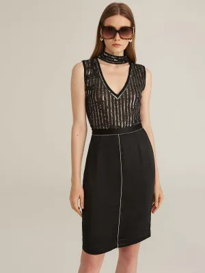 Premium Contrast Binding Skirt