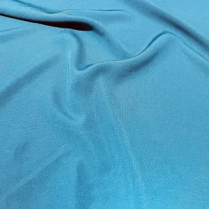 Premium Teal Blue Solid Heavy Crepe Fabric