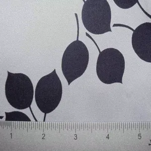 Silk Charmeuse Leaves Print