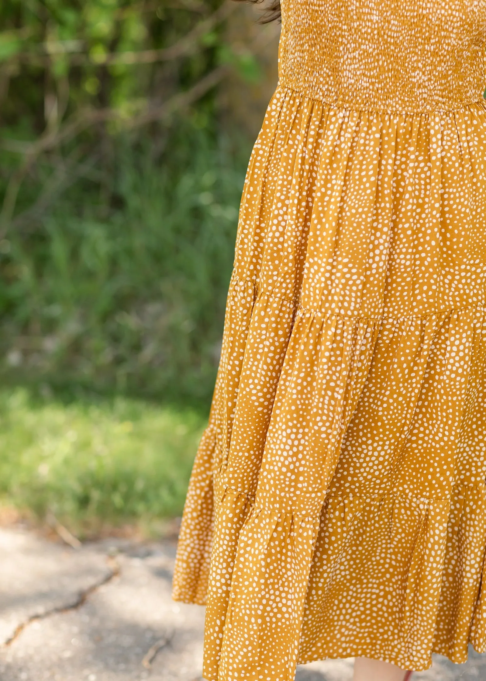 Smocked Bodice Flutter Sleeve Dress - FINAL SALE