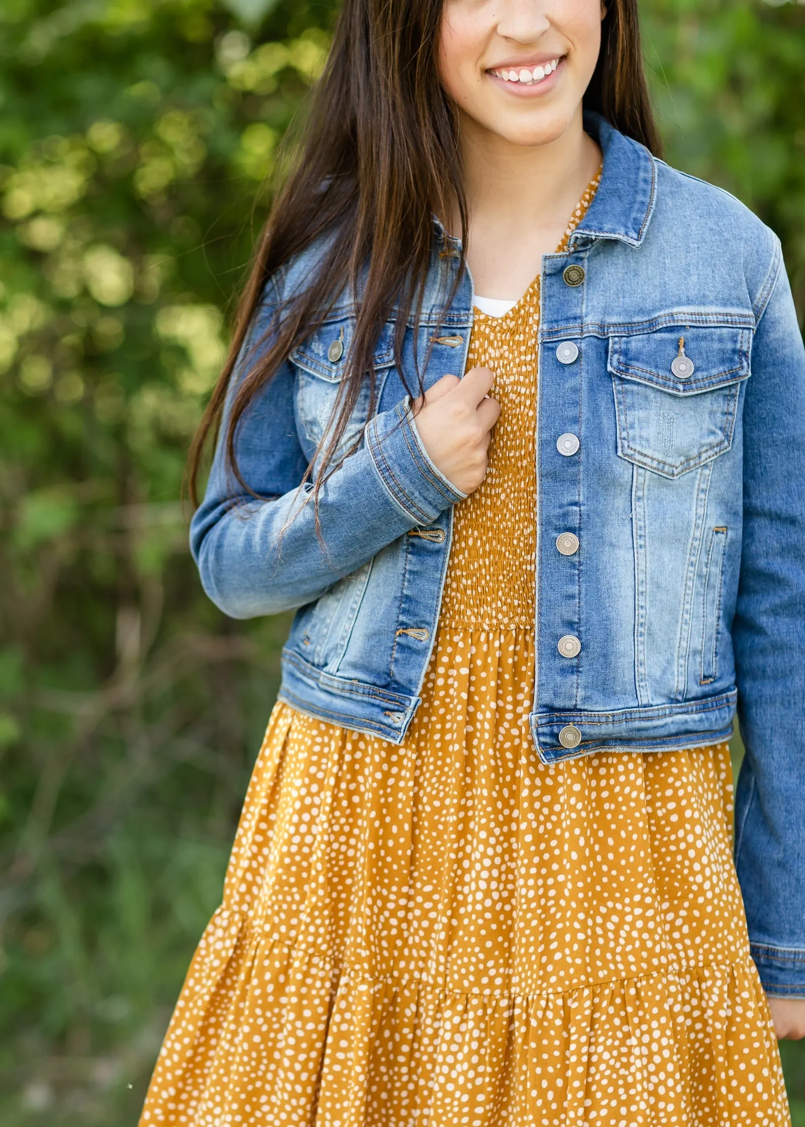 Smocked Bodice Flutter Sleeve Dress - FINAL SALE