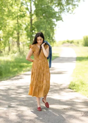 Smocked Bodice Flutter Sleeve Dress - FINAL SALE
