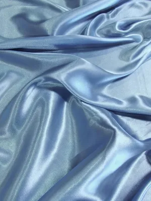 Solid Medium Weight Shiny Satin Fabric / Periwinkle / Sold By The Yard